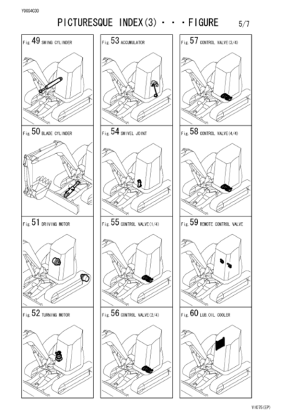 Yanmar VIO 75 Excavator Parts Catalog - Image 4