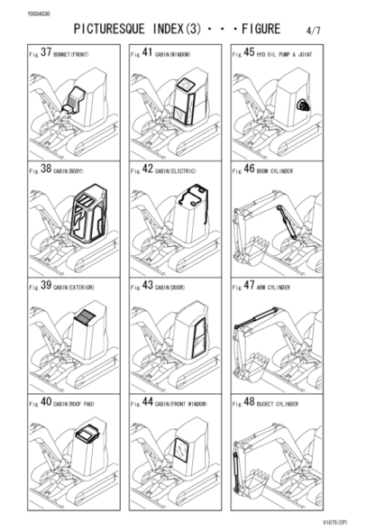 Yanmar VIO 75 Excavator Parts Catalog - Image 3