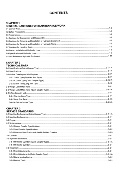 Yanmar VIO 75 Excavator Service Manual - Image 2