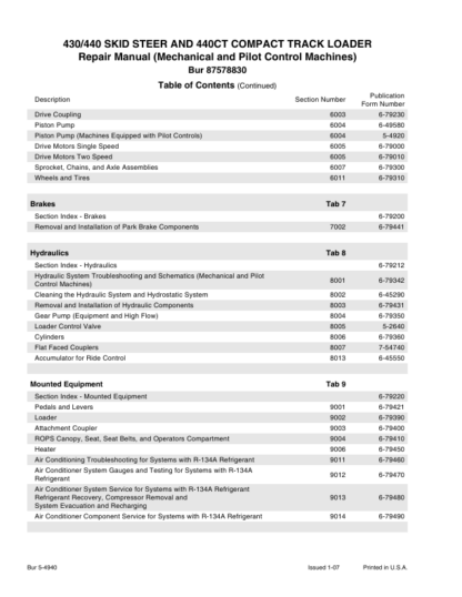 CASE 430 440 CT Skidsteer Repair Service Manual - Image 4