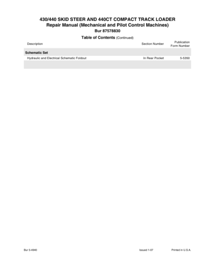 CASE 430 440 CT Skidsteer Repair Service Manual - Image 5