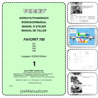 FENDT Favorit Vario 711 712 714 716 Workshop Manual