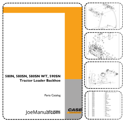 CASE 580N SN 590SN Backhoe Parts Catalog