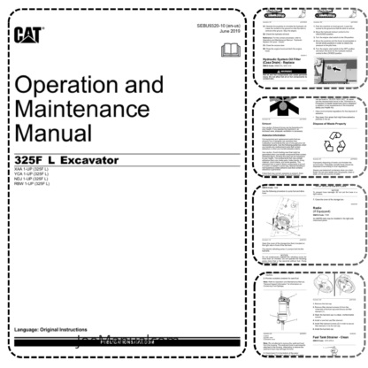CAT 325F L Excavator Operation and Maintenance Manual