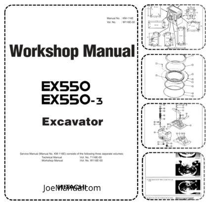HITACHI EX550 EX550-3 Excavator Workshop Manual