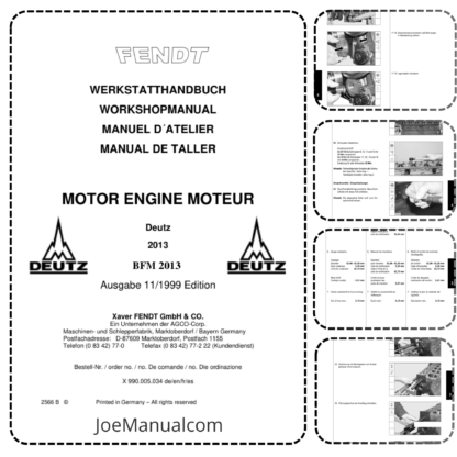 FENDT Deutz BFM2013 Engine Service Manual