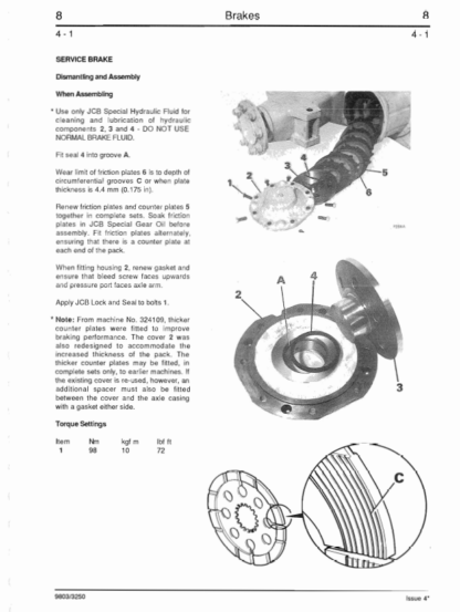 JCB 3CX 4CX Backhoe Service Manual SN 290000-400000 - Image 10