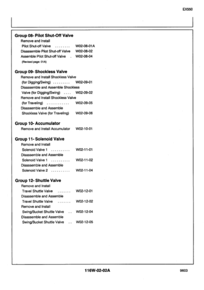 HITACHI EX550 EX550-3 Excavator Workshop Manual - Image 4