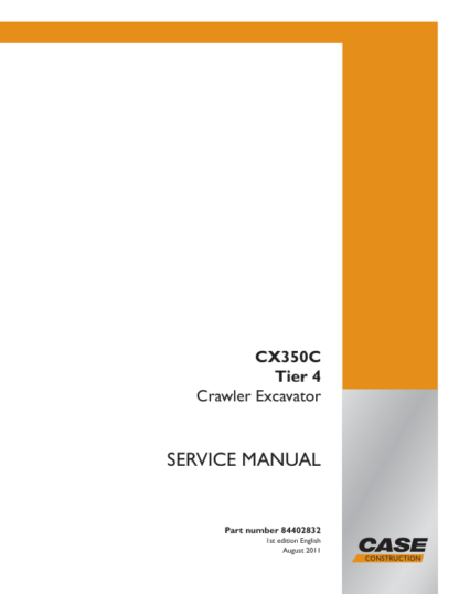 CASE CX350C Excavator Service Manual - Image 2
