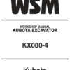 Kubota KX080-4  Excavator Workshop Manual - Image 2