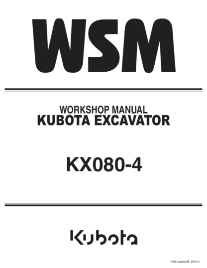 Kubota KX080-4  Excavator Workshop Manual - Image 2