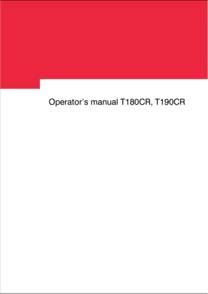 Valtra T180CR T190CR Operator Manual - Image 2