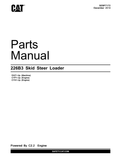 CAT 226B Parts Catalog Manual - Image 2