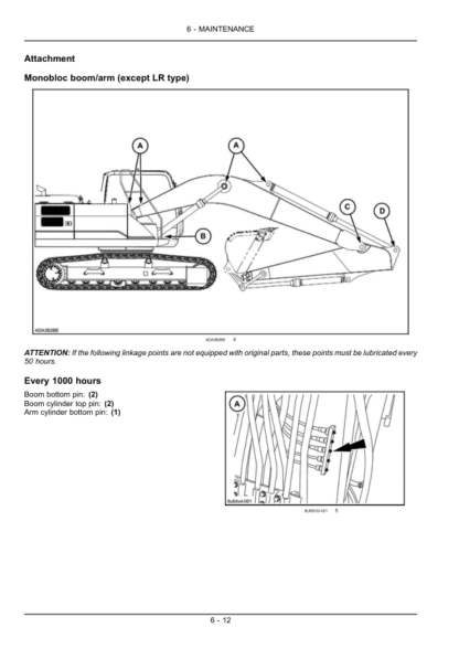 CASE CX210C Excavator Operator's Manual - Image 12