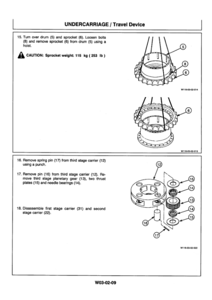 HITACHI EX550 EX550-3 Excavator Workshop Manual - Image 14