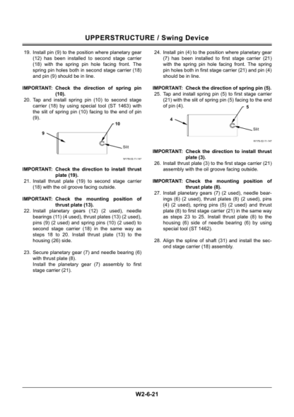 HITACHI ZX170W-3 190W-3 Excavator Workshop Manual - Image 7