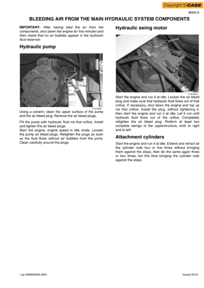 CASE CX460 Excavator Service Manual - Image 6