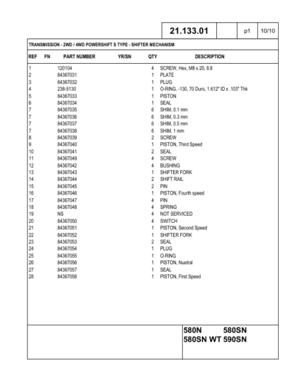 CASE 580N SN 590SN Backhoe Parts Catalog - Image 10