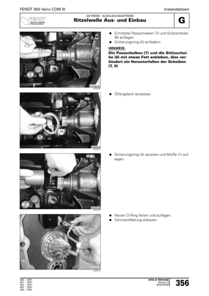 FENDT 411 412 413 414 415 VARIO COM III Workshop Manual - Image 13