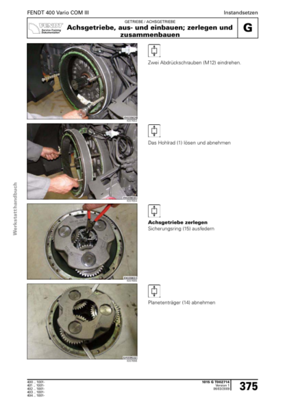 FENDT 411 412 413 414 415 VARIO COM III Workshop Manual - Image 14