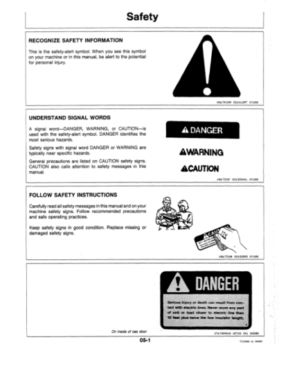 John Deere 70 Excavator Operators Manual - Image 11