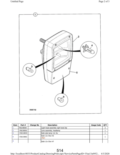 JCB 3CX 4CX Parts Catalog 00460001-00499999 - Image 3