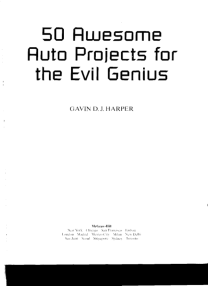 50 Awesome Auto Projects for the Evil Genius - Gavin Harper - Image 2