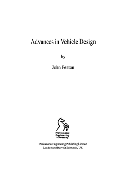 Advances in Vehicle Design - John Fenton - Image 2