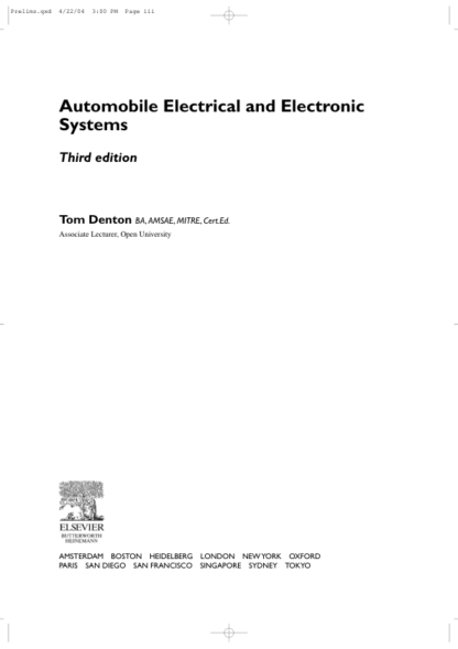 Automobile Electrical and Electronic Systems - Tom Denton - Image 2