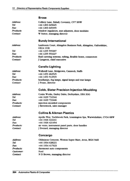 Automotive Plastics & Composites - Worldwide Markets & Trends to 2007 - Image 11