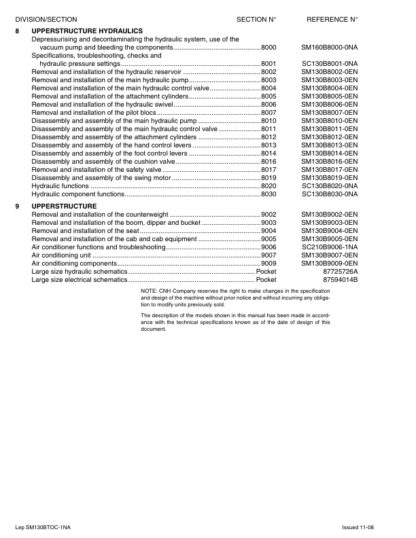 CASE CX130B Tier 3 Crawler Excavator Service Manual - Image 4