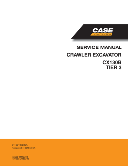 CASE CX130B Tier 3 Crawler Excavator Service Manual - Image 2