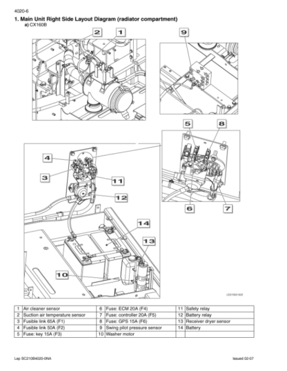 CASE CX210B-CX240B Crawler Excavator Service Manual - Image 7