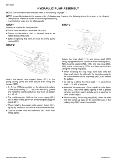 CASE CX210B-CX240B Crawler Excavator Service Manual - Image 10