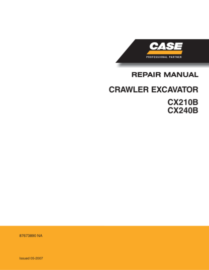 CASE CX210B-CX240B Crawler Excavator Service Manual - Image 2