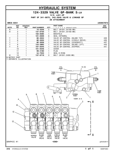 CAT 12K Motor Grader Parts Manual - Image 10