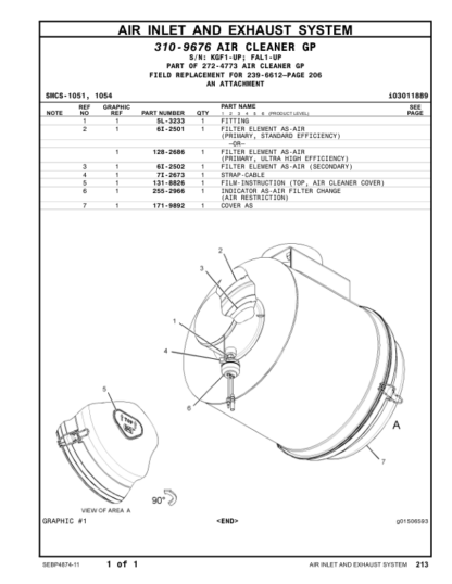 CAT 320 320D L Excavators Parts Manual - Image 9