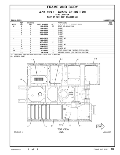 CAT 320D2 GC Excavator Parts Manual - Image 8