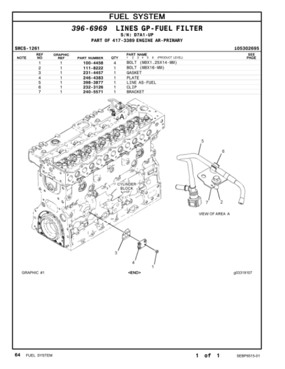 CAT 320D2 GC Excavator Parts Manual - Image 15