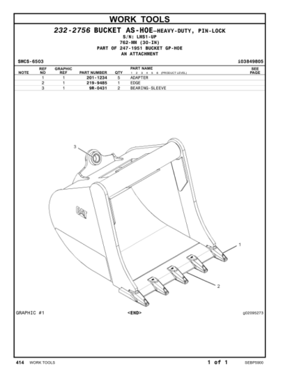 CAT 416E Backhoe Loader Parts Manual - Image 11