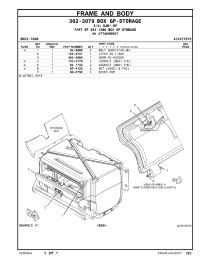 CAT 428F Backhoe Loader Parts Manual - Image 9