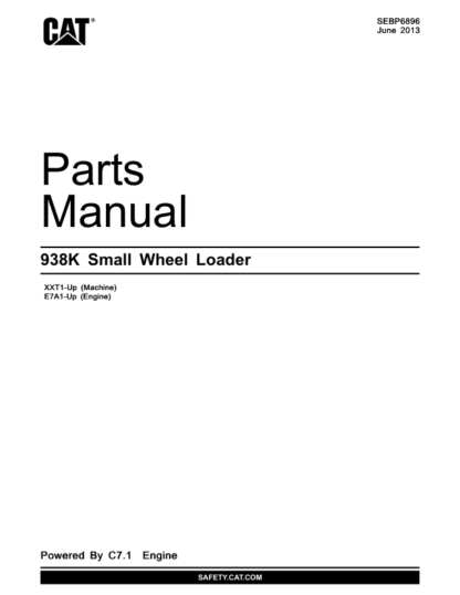 CAT 938K Wheel Loader Parts Manual - Image 2