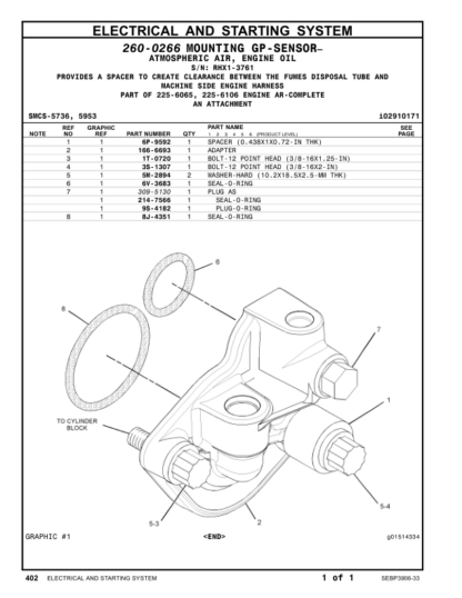 CAT 988H Wheel Loader Parts Manual - Image 10