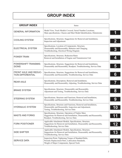 CAT DP70E Forklift Service Manual - Image 4