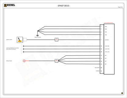 Detroit - DD15 EPA07 (2007-09).Engine Wiring - Image 2