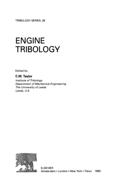 Engine Tribology - M. Taylor - Image 3