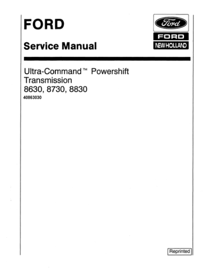 FORD Ultra-Command Powershift 8630 8730 8830 Service Manual - Image 2