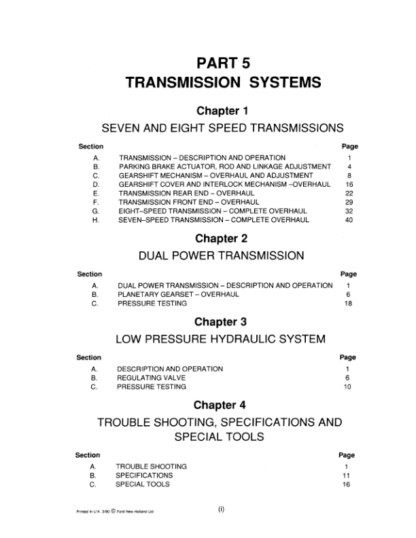 FORD Ultra-Command Powershift 8630 8730 8830 Service Manual - Image 3