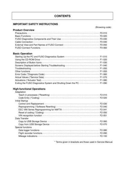 FUSO Diagnostics Operation Manual - Image 7