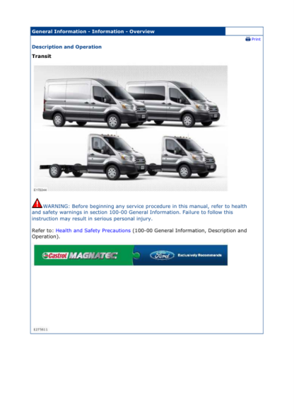 Ford Transit 2019 Repair Workshop Manual - Image 2